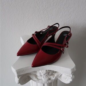 Wild Fable Burgundy Red Slingback Heels